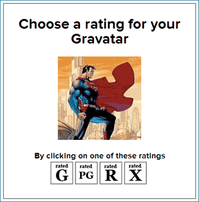 gravatar rating