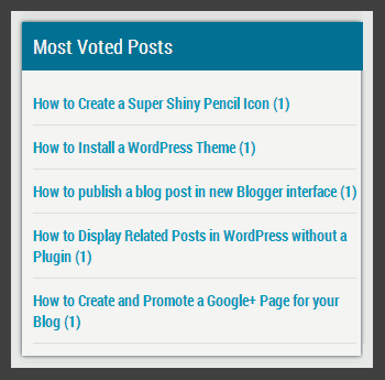 wp post voting sidebar